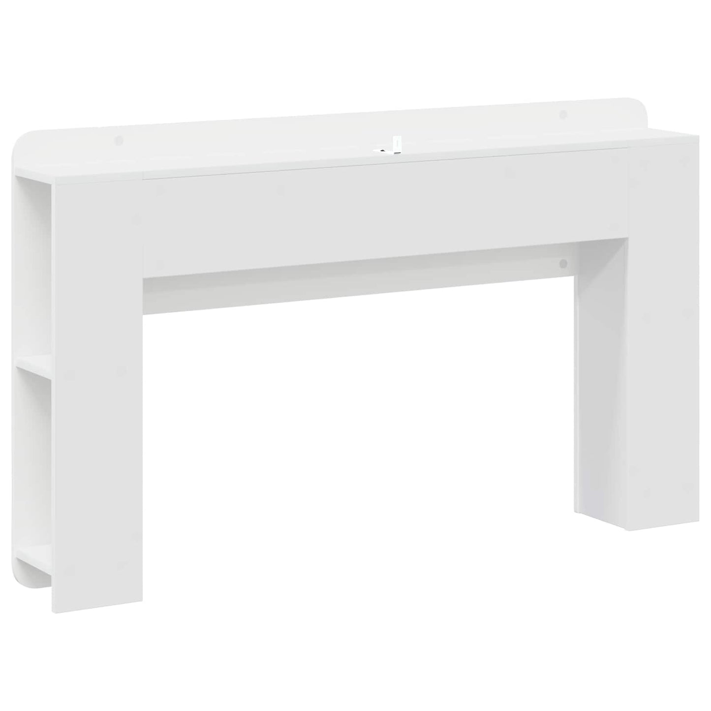 Testata del letto con archiviazione Bianco Legno ingegnerizzato