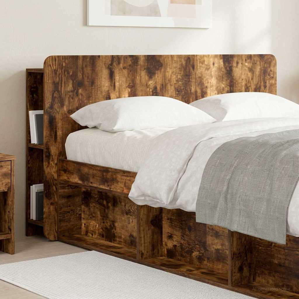 Testata del letto Rovere Fumo Legno ingegnerizzato