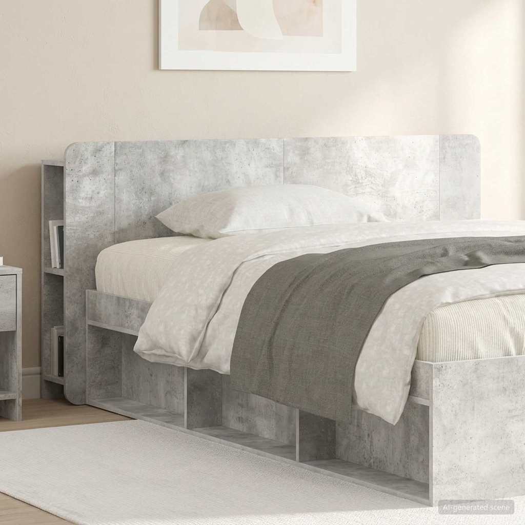 Testata del letto Grigio Cemento Legno ingegnerizzato