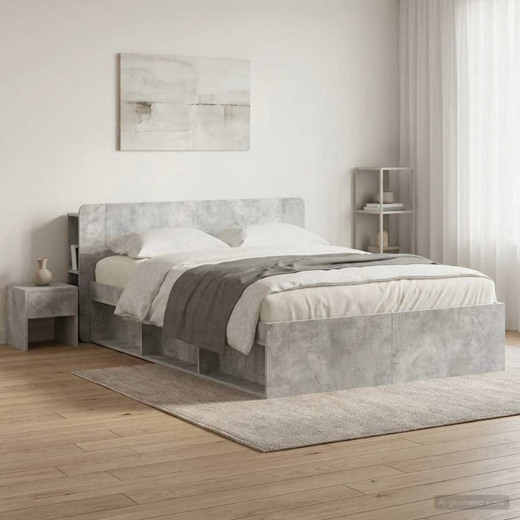 Testata del letto Grigio Cemento Legno ingegnerizzato
