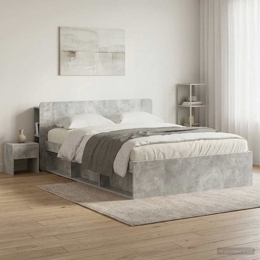 Testata del letto Grigio Cemento Legno ingegnerizzato