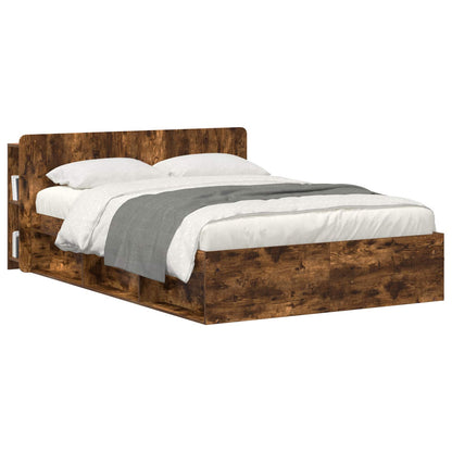 Testata del letto Rovere Fumo Legno ingegnerizzato