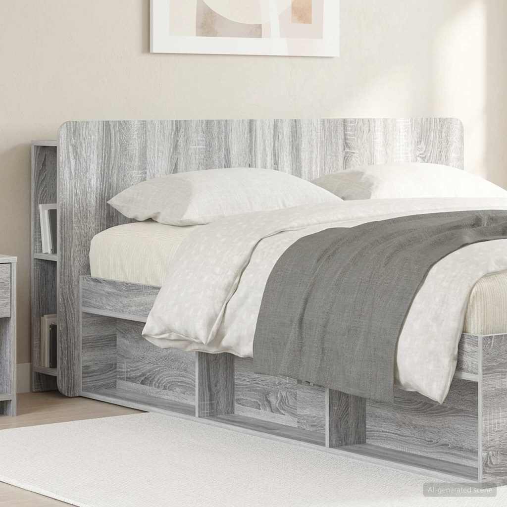 Testata del letto Grigio Sonoma Legno ingegnerizzato