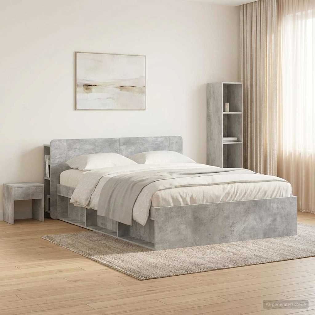 Testata del letto Grigio Cemento Legno ingegnerizzato