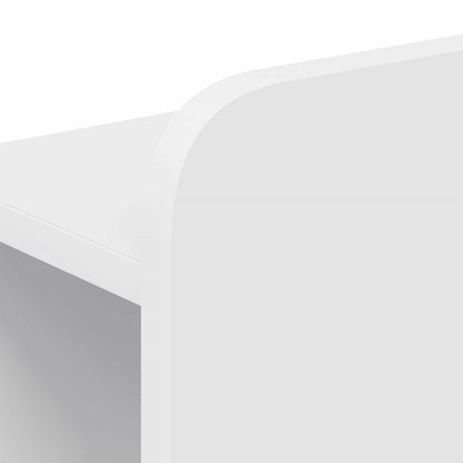Testata del letto Bianco Lucido Legno ingegnerizzato
