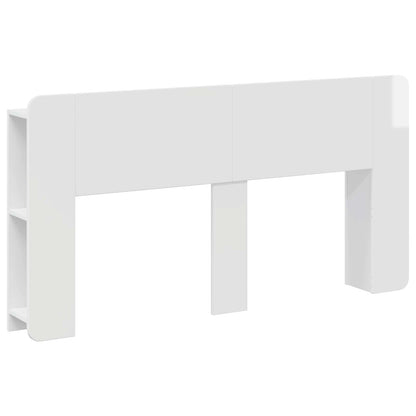 Testata del letto Bianco Lucido Legno ingegnerizzato