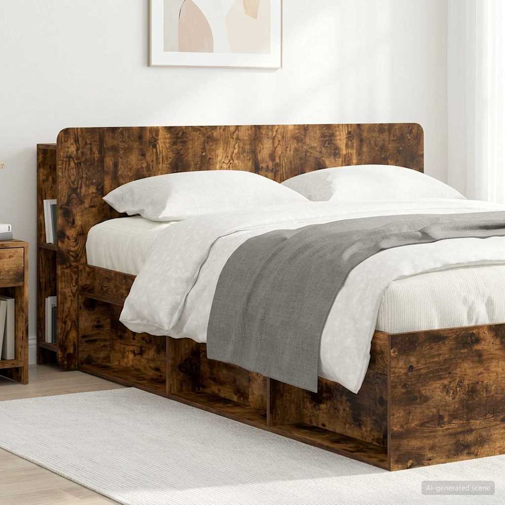 Testata del letto Rovere Fumo Legno ingegnerizzato