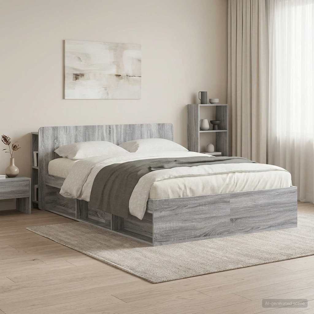 Testata del letto Grigio Sonoma Legno ingegnerizzato