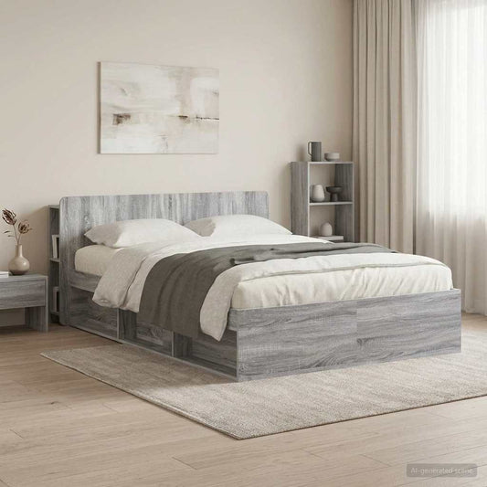 Testata del letto Grigio Sonoma Legno ingegnerizzato