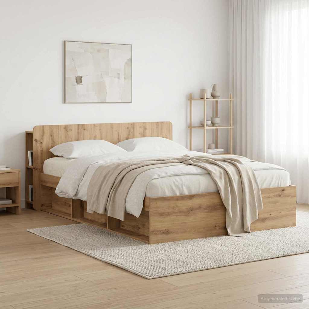 Testata del letto Rovere Artigianale Legno ingegnerizzato