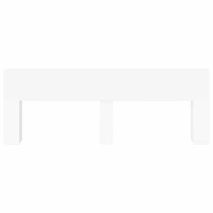 Testata del letto con archiviazione Bianco Legno ingegnerizzato