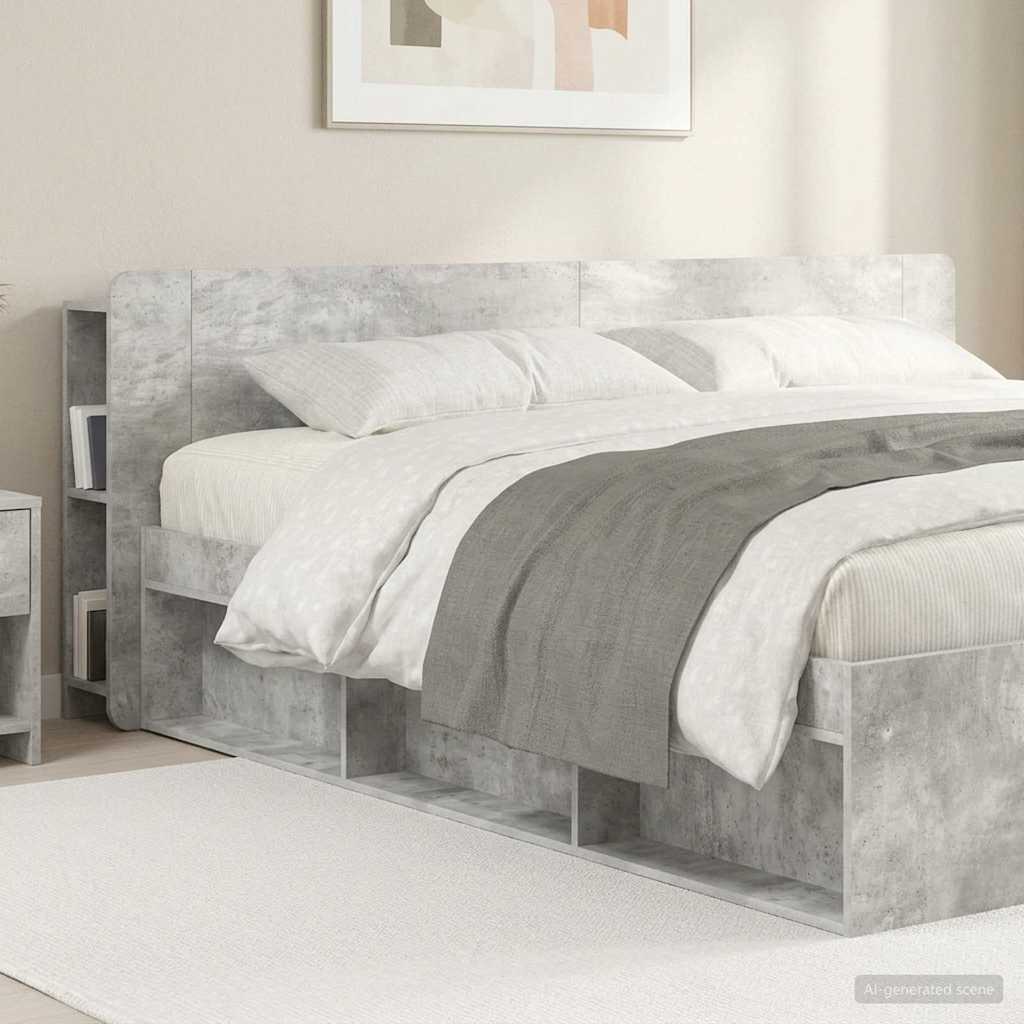 Testata del letto Grigio Cemento Legno ingegnerizzato