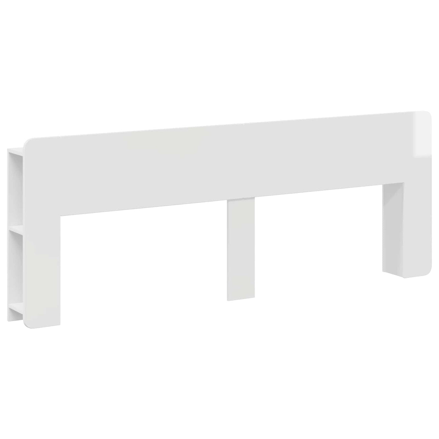Testata del letto Bianco Lucido Legno ingegnerizzato