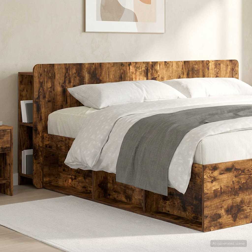 Testata del letto Rovere Fumo Legno ingegnerizzato