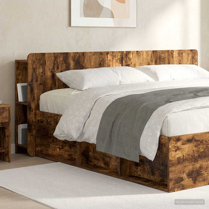 Testata del letto Rovere Fumo Legno ingegnerizzato