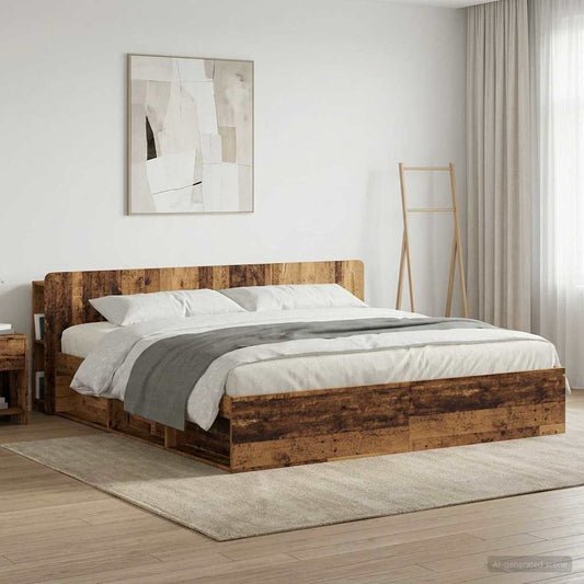 Testata del letto Legno antico Legno ingegnerizzato