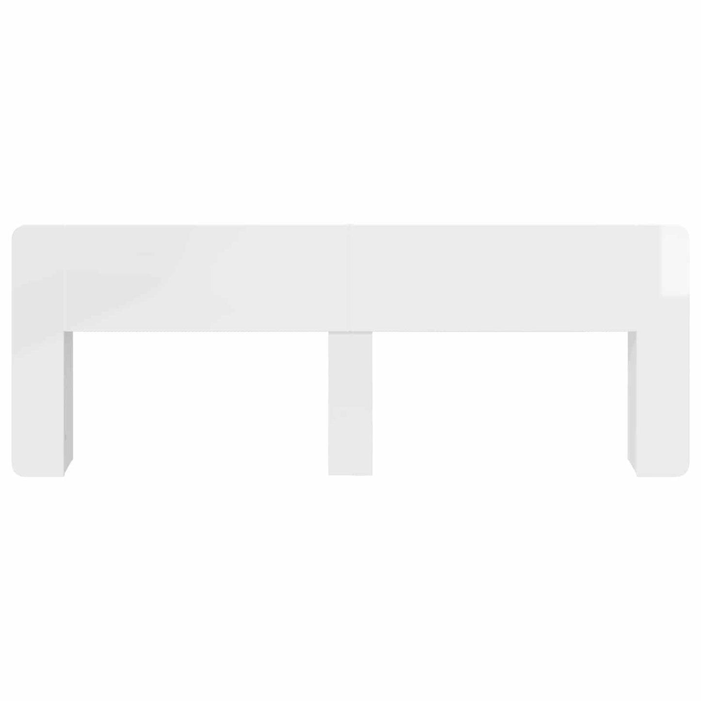 Testata del letto Bianco Lucido Legno ingegnerizzato