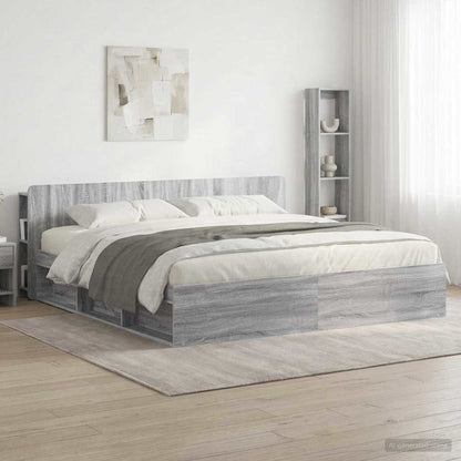Testata del letto Grigio Sonoma Legno ingegnerizzato