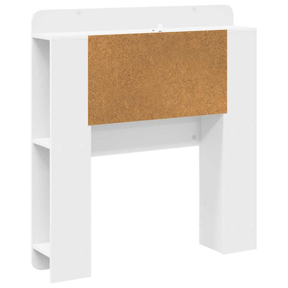 Testata del letto con archiviazione Bianco Legno ingegnerizzato