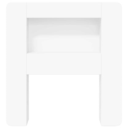 Testata del letto con archiviazione Bianco Legno ingegnerizzato