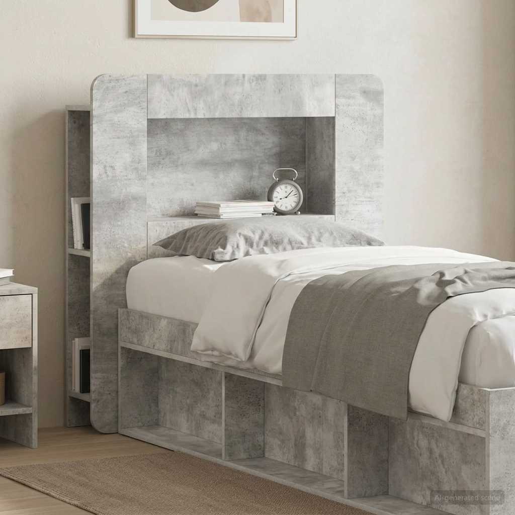 Testata del letto Grigio Cemento Legno ingegnerizzato
