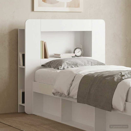 Testata del letto Bianco Lucido Legno ingegnerizzato