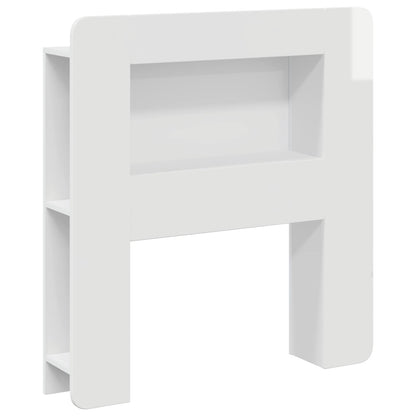 Testata del letto Bianco Lucido Legno ingegnerizzato