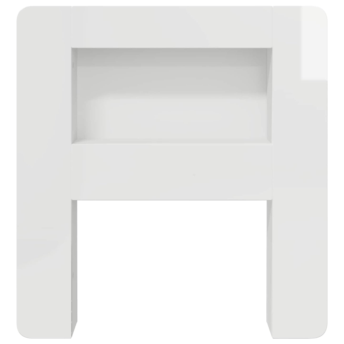 Testata del letto Bianco Lucido Legno ingegnerizzato