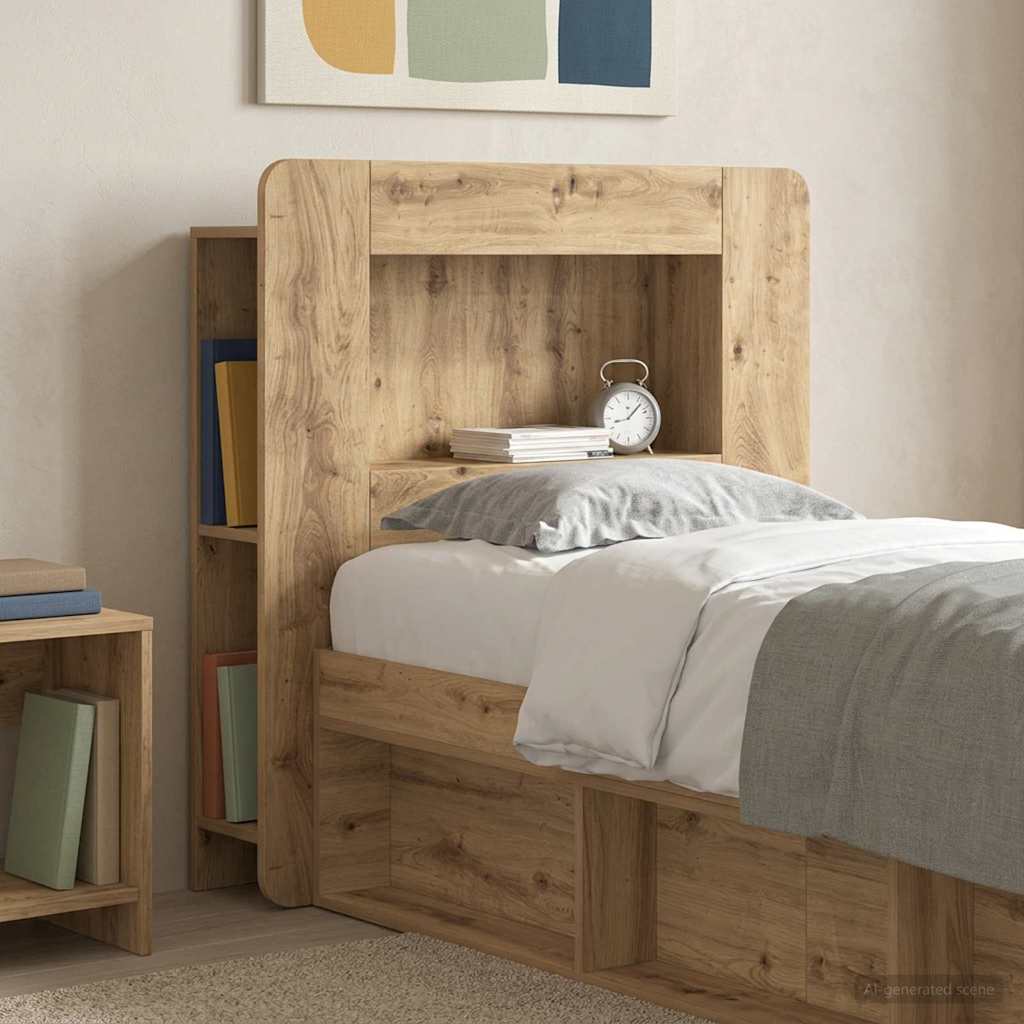 Testata del letto Rovere Artigianale Legno ingegnerizzato