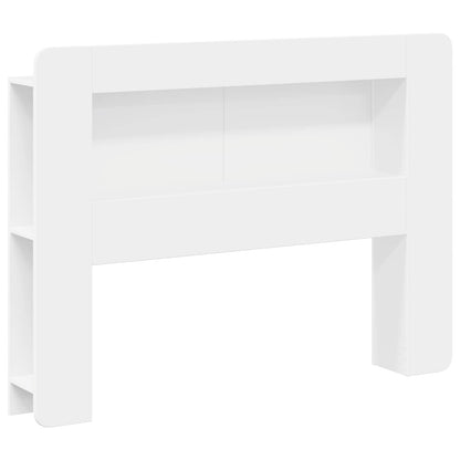 Testata del letto con archiviazione Bianco Legno ingegnerizzato