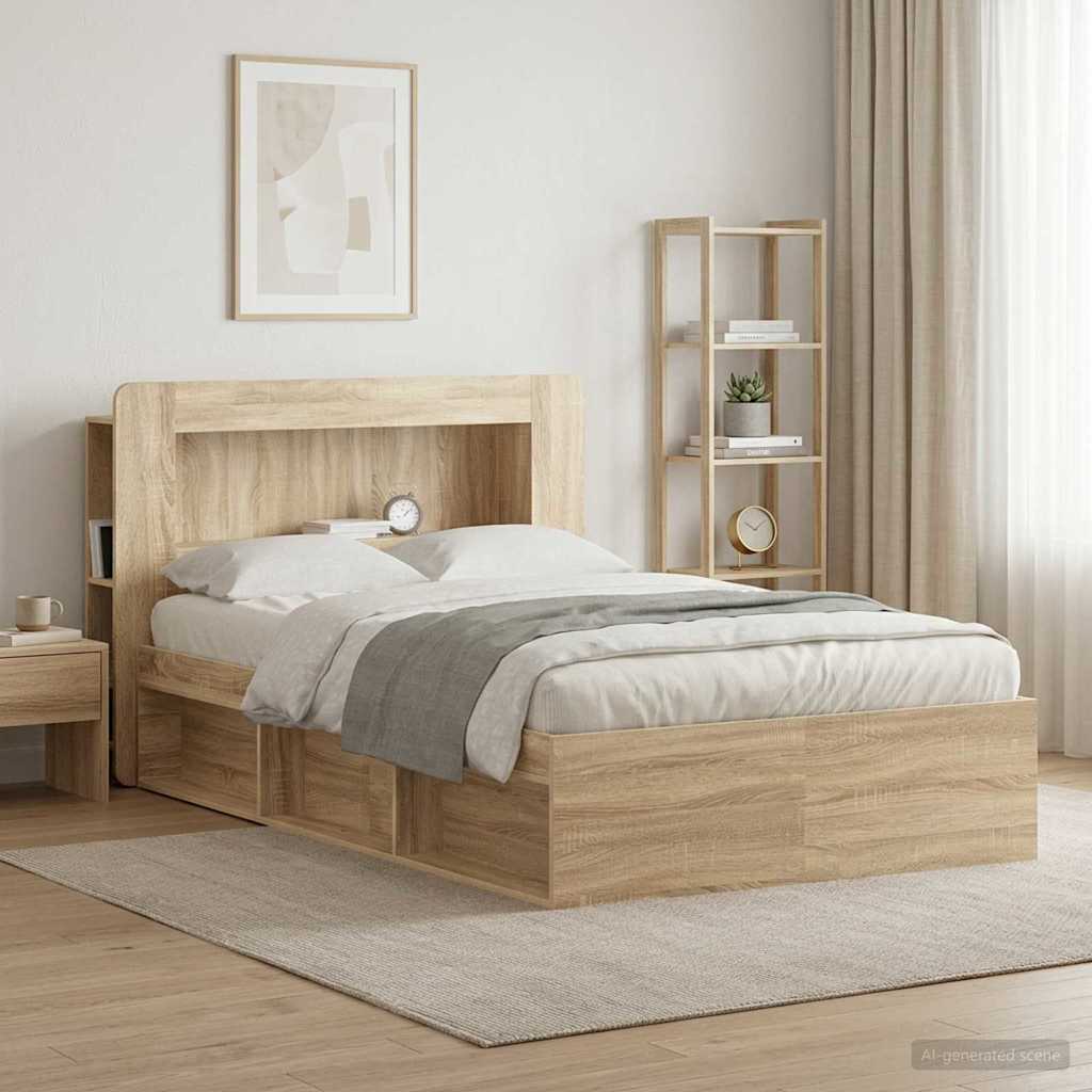 Testata del letto Rovere Sonoma Legno ingegnerizzato
