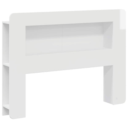 Testata del letto Bianco Lucido Legno ingegnerizzato