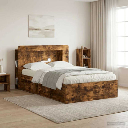 Testata del letto Rovere Fumo Legno ingegnerizzato