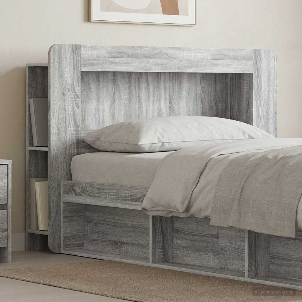 Testata del letto Grigio Sonoma Legno ingegnerizzato