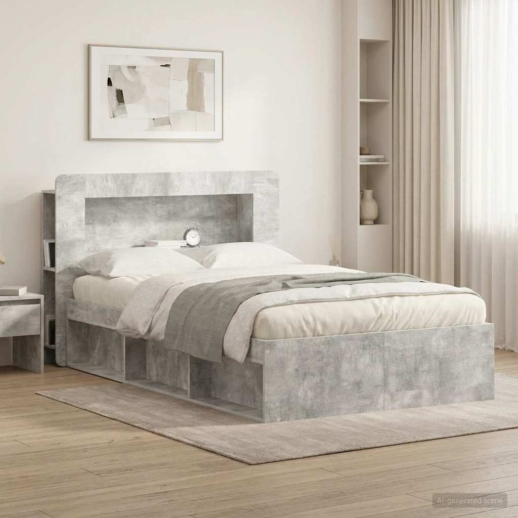 Testata del letto Grigio Cemento Legno ingegnerizzato