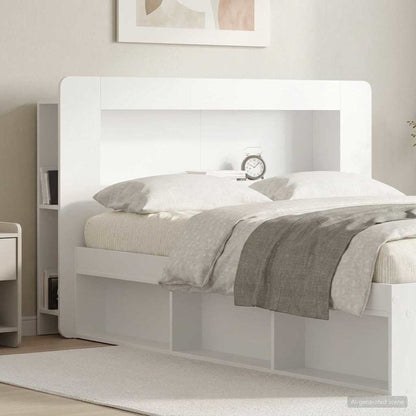 Testata del letto Bianco Lucido Legno ingegnerizzato