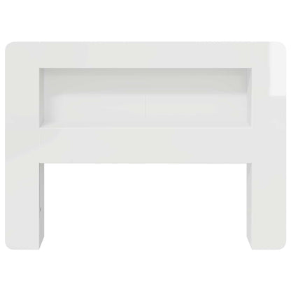 Testata del letto Bianco Lucido Legno ingegnerizzato