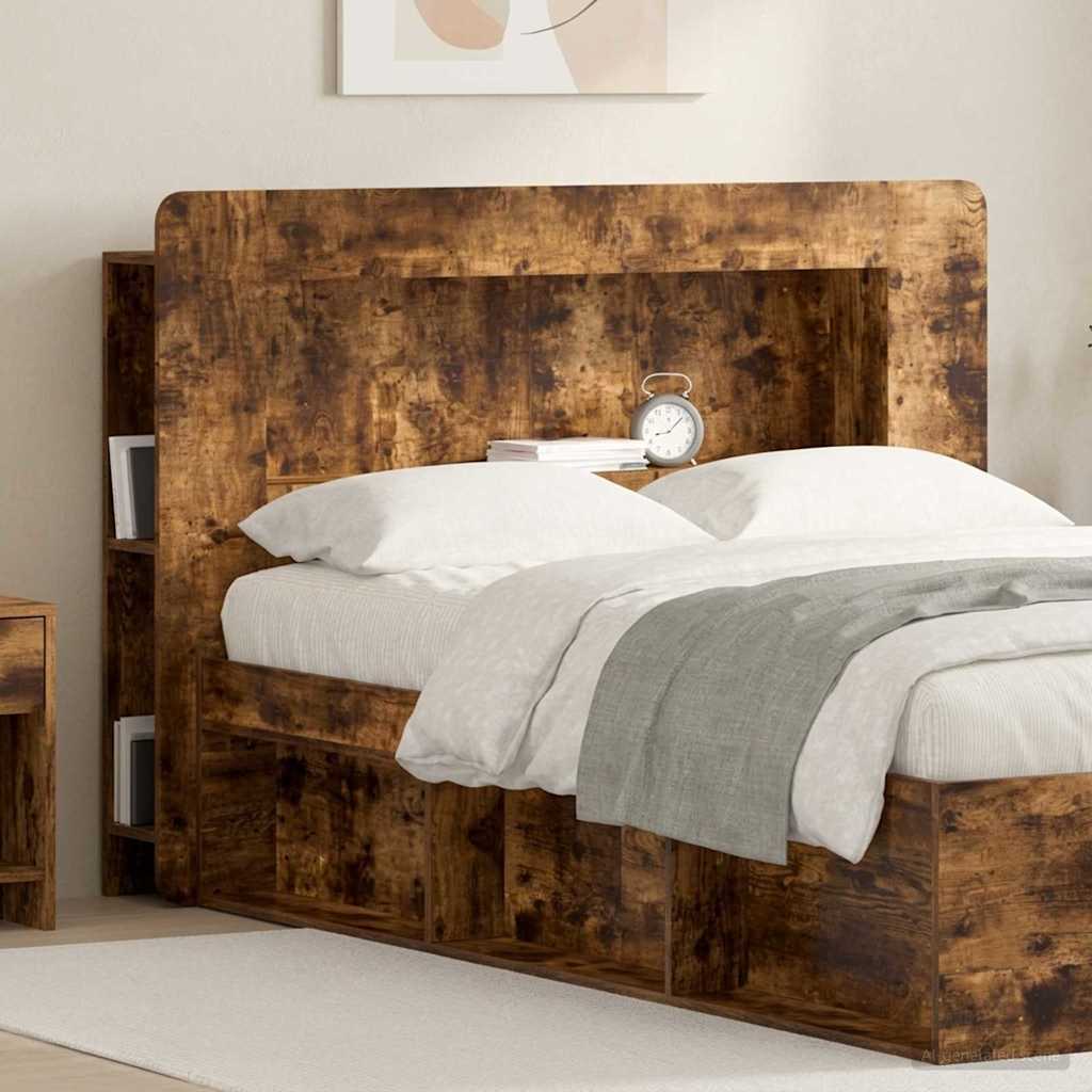Testata del letto Rovere Fumo Legno ingegnerizzato