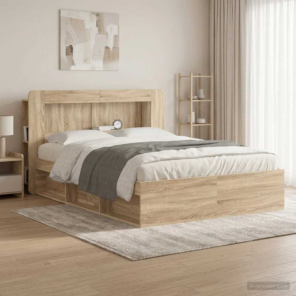 Testata del letto Rovere Sonoma Legno ingegnerizzato