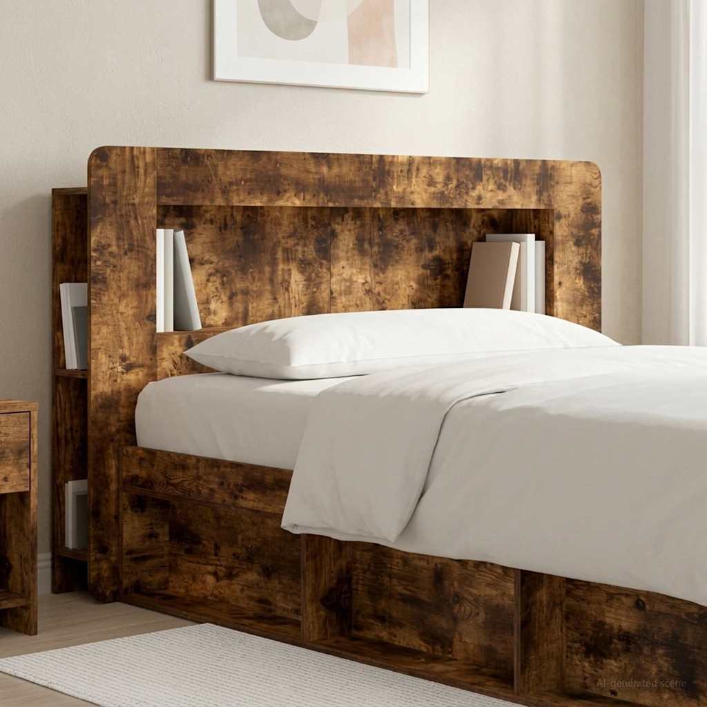 Testata del letto Rovere Fumo Legno ingegnerizzato