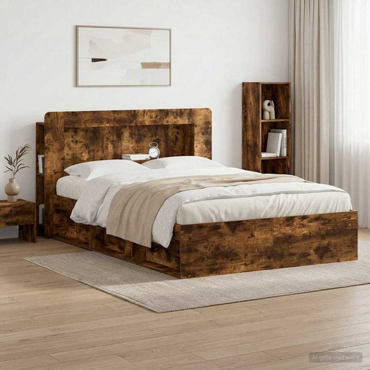 Testata del letto Rovere Fumo Legno ingegnerizzato