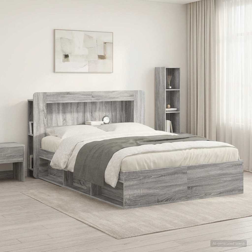Testata del letto Grigio Sonoma Legno ingegnerizzato