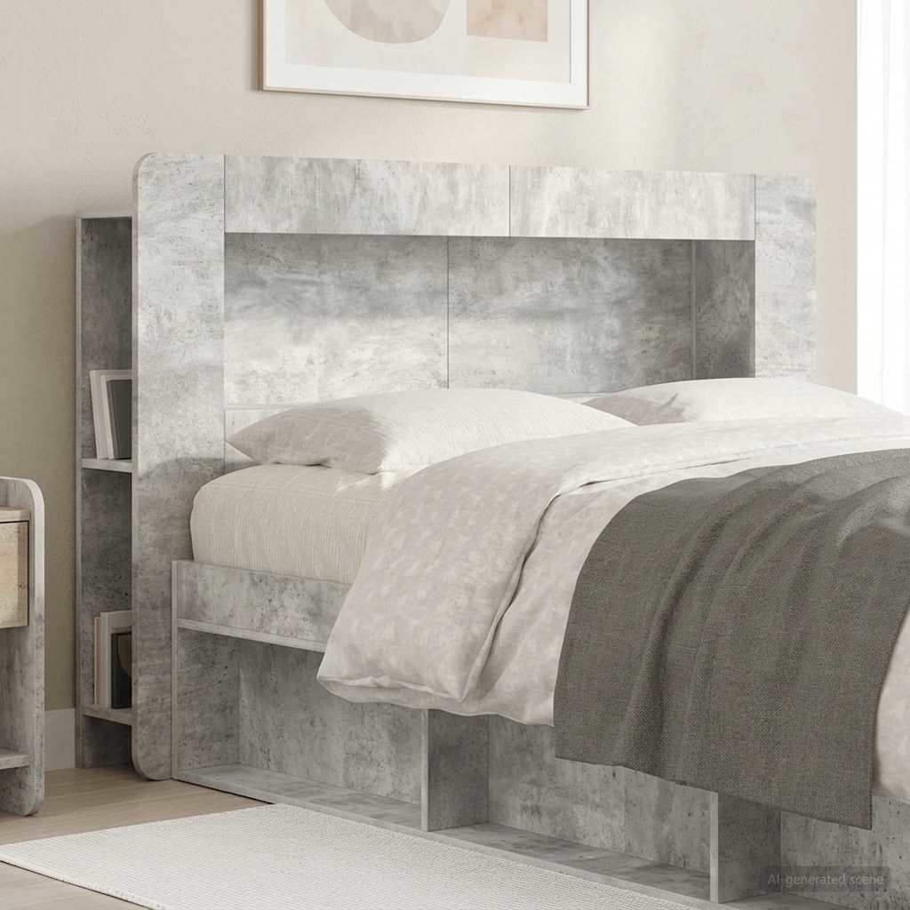 Testata del letto Grigio Cemento Legno ingegnerizzato