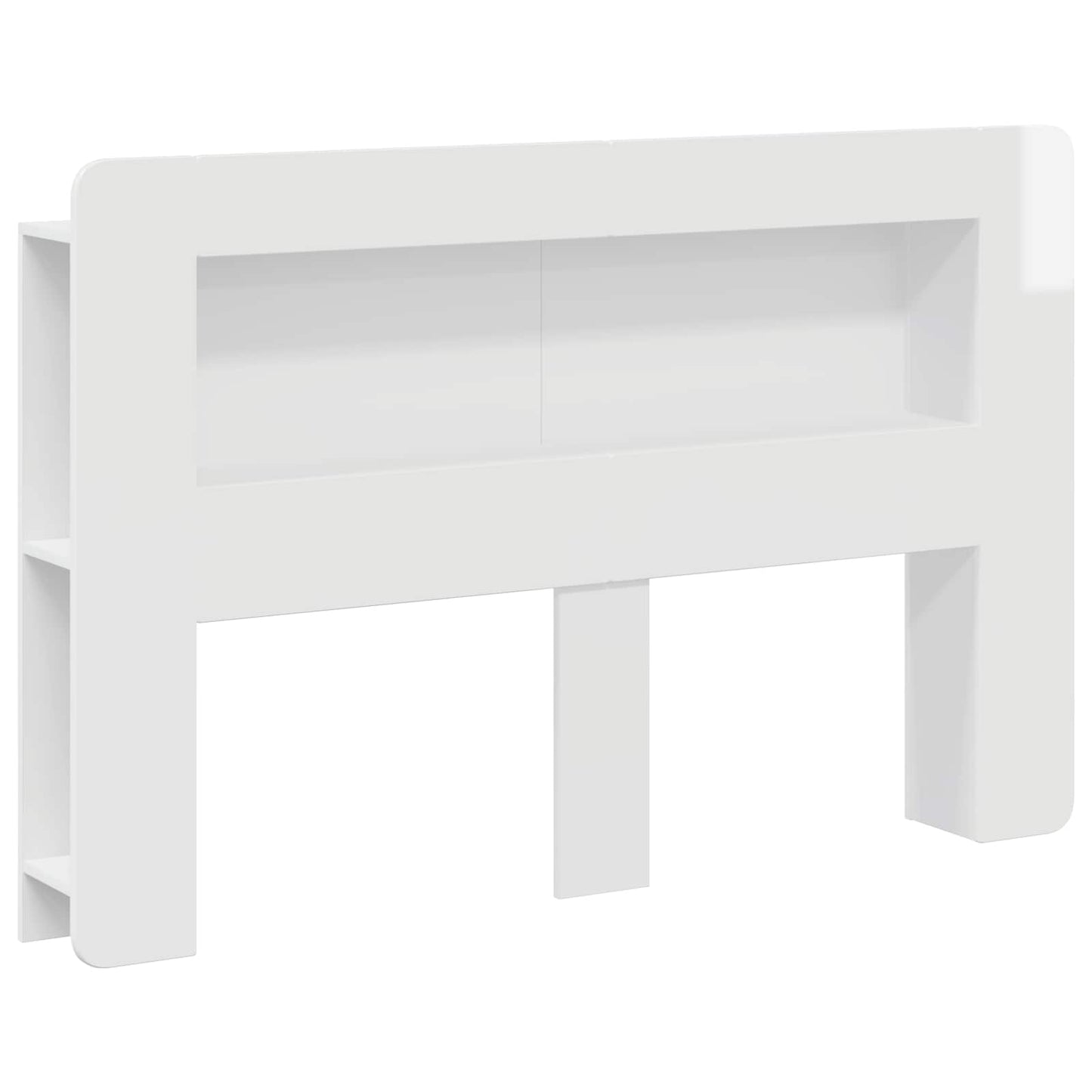Testata del letto Bianco Lucido Legno ingegnerizzato