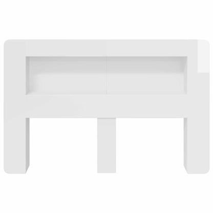 Testata del letto Bianco Lucido Legno ingegnerizzato
