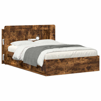Testata del letto Rovere Fumo Legno ingegnerizzato
