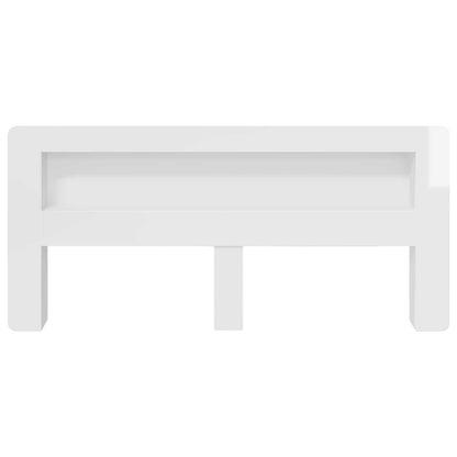 Testata del letto Bianco Lucido Legno ingegnerizzato