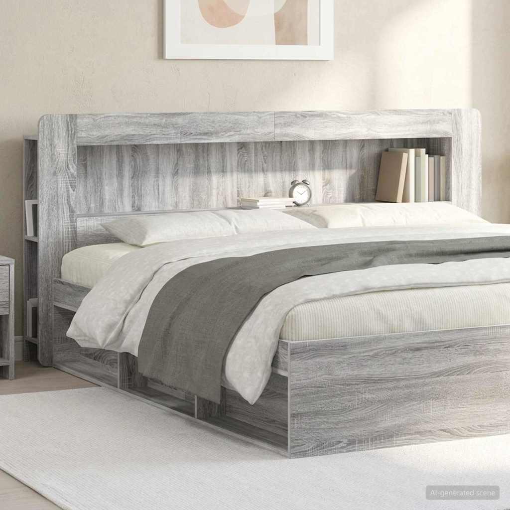 Testata del letto Grigio Sonoma Legno ingegnerizzato