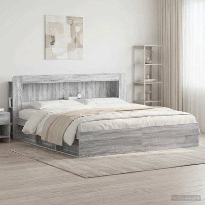 Testata del letto Grigio Sonoma Legno ingegnerizzato