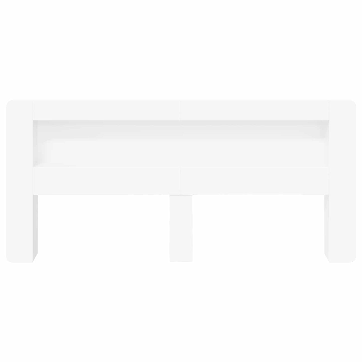 Testata del letto con archiviazione Bianco Legno ingegnerizzato